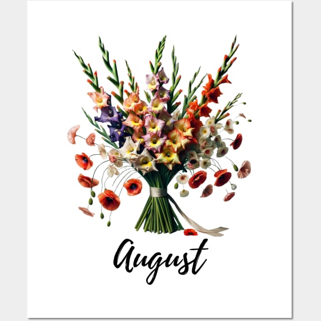 August Flower Shirt, August Birth Month, Vintage Watercolor Floral Tshirt, Mothers Day Gift, Boho Garden, Cottagecore TShirt, Van Gogh Tee Wall Art by HoosierDaddy